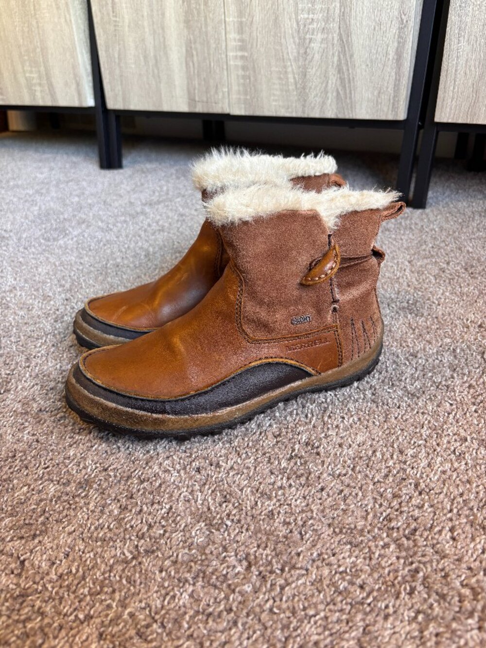 Merrell Women's Tremblant Pull On Winter Snow Boots Size 7 Waterproof Leather